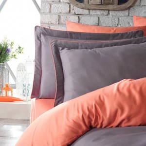 Постельное белье сатин Dantela vita TUANA ORANGE (160x220)