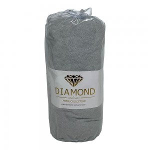 Простыня махровая на резинке DIAMOND HAVLU CARSAF GREY