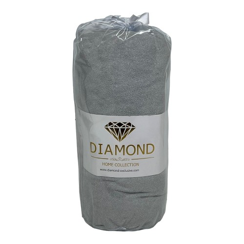 Простыня махровая на резинке DIAMOND HAVLU CARSAF GREY