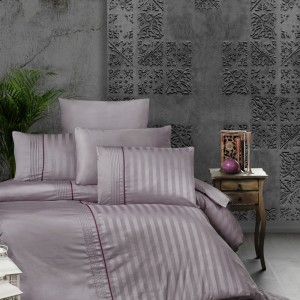 Постільна білизна сатин делюкс FIRST CHOICE MODALIFE LAVENDER (200x220)