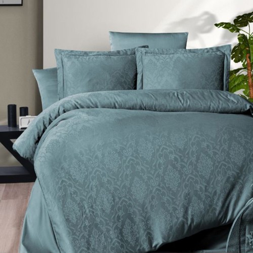 Постільна білизна жаккард FIRST CHOICE VLADYA BLUE STONE (200x220)