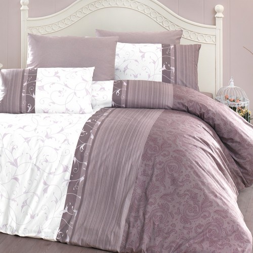 Постільна білизна ранфорс FIRST CHOICE PEITRA LILAC (160x220)