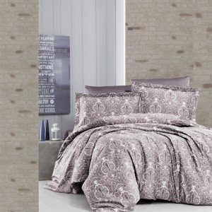 Постільна білизна сатин делюкс FIRST CHOICE DELMOR LILAC (200x220)