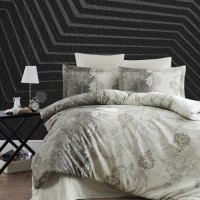 Постельное белье сатин FIRST CHOICE LONA DARK GREEN (200x220)