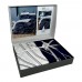 Постільна білизна сатин FIRST CHOICE MESI NAVY BLUE (200x220)