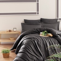 Постельное белье сатин FIRST CHOICE SNAZZY ANHTRACITE (200x220)
