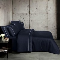 Постільна білизна жаккард FIRST CHOICE PIERRE NAVY BLUE (200x220)