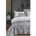 Комплект постільна білизна з покривалом PALM GRI SET