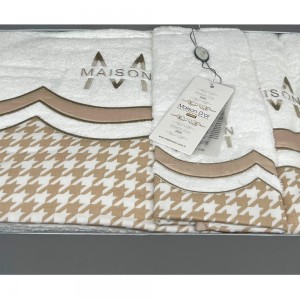Набор полотенец Maison Dor LOWES WHITE BEIGE (3)